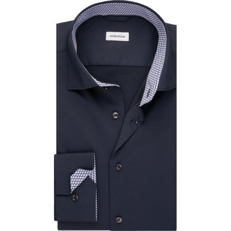 Seidensticker Overhemd donkerblauw, Effen