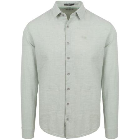No Excess Overhemd Linnen Groen Melange