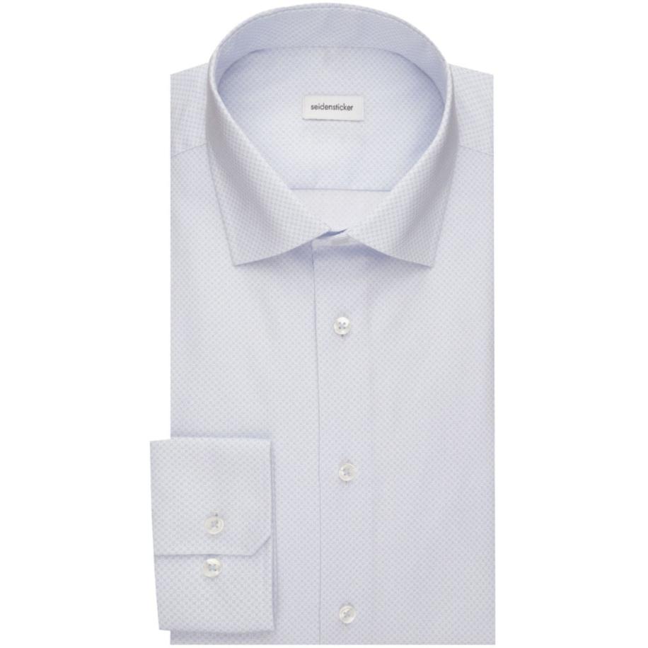 Seidensticker Overhemd lichtblauw, Bedrukt Blauw