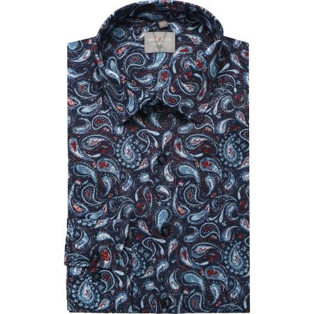 Marvelis Overhemd marine, Bedrukt
