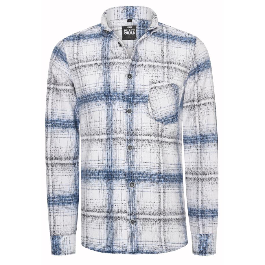 Rusty Neal Rusty Neal Overhemd ecru / navy -