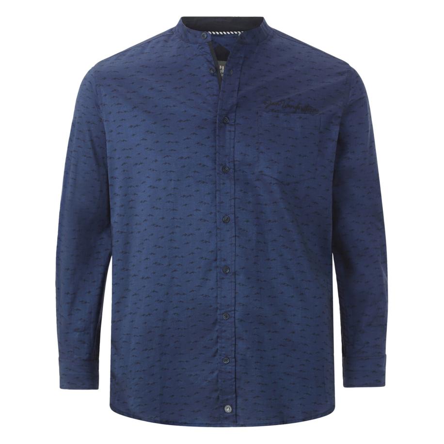 jan vanderstorm Jan Vanderstorm Overhemd Leifbjorn donkerblauw -
