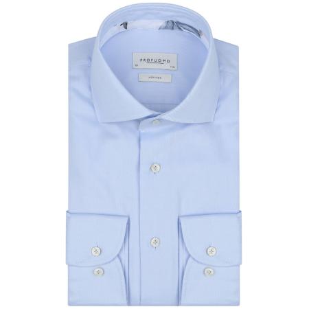 Profuomo Twill Overhemd Lichtblauw