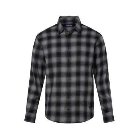 John F. Gee Overhemd grijs / zwart