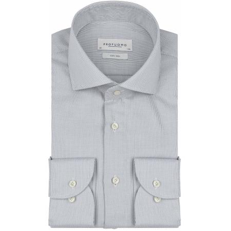 Profuomo Dobby Overhemd Print Lichtgroen