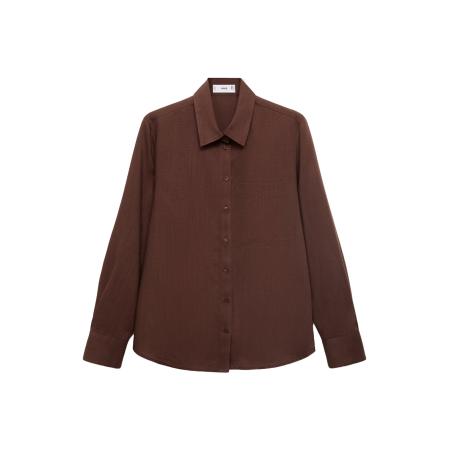 Mango MANGO Blouse LINO bruin