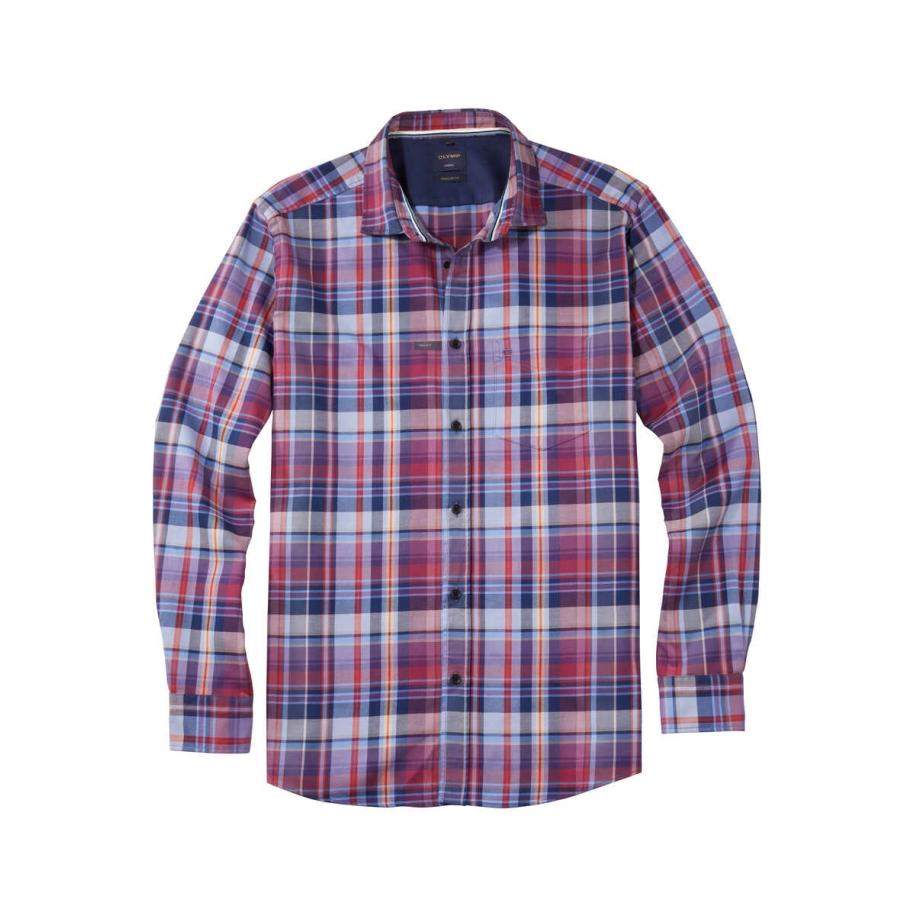 OLYMP Casual Overhemd rood, Ruit Rood