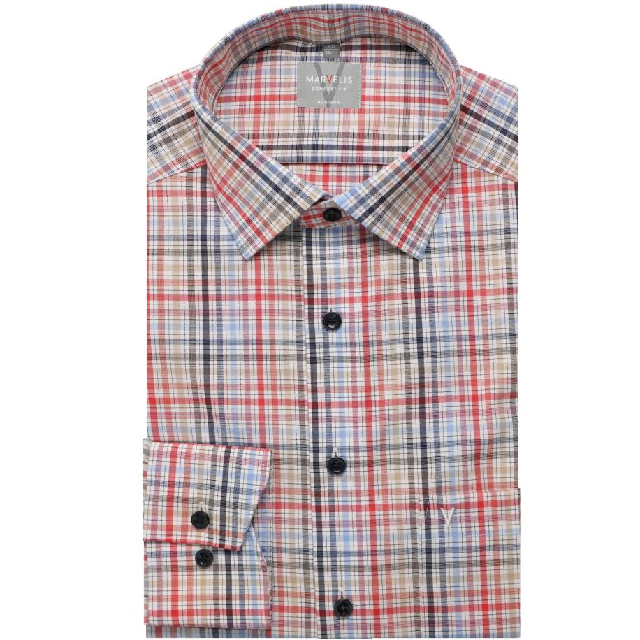 Marvelis Overhemd rood, Ruit Rood