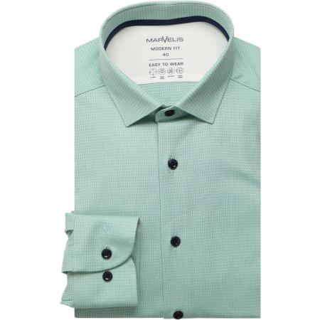Marvelis Performance Overhemd groen, Faux-uni