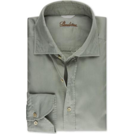 Stenströms Overhemd groen, Effen