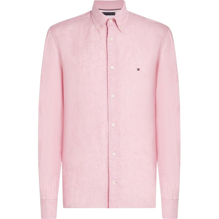 Tommy Hilfiger Overhemd Linnen Roze Roze