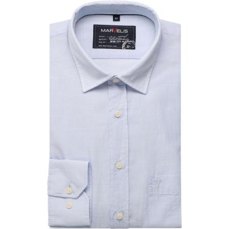 Marvelis Casual Overhemd lichtblauw, Effen