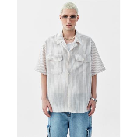 VAMOS CLO Overhemd crème / wit