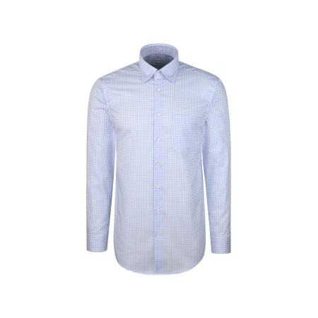 SEIDENSTICKER Zakelijk overhemd Schwarze Rose lichtblauw / wit