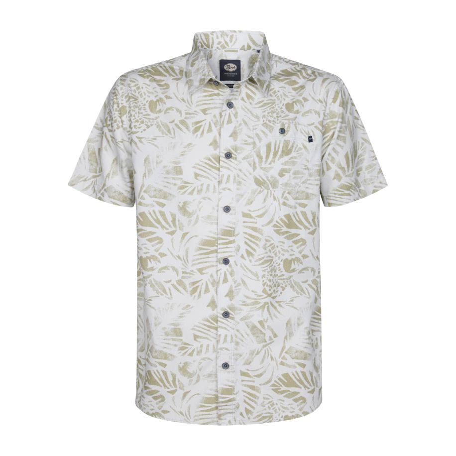 Petrol Industries Petrol Industries Overhemd beige / wit -