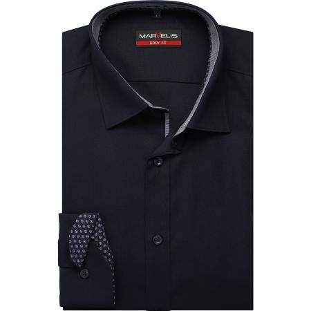 Marvelis Overhemd donkerblauw, Effen