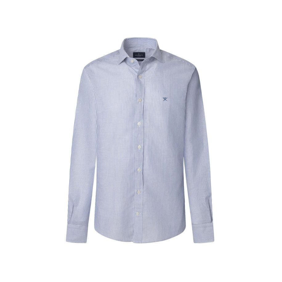 Hackett London Hackett London Overhemd royal blue/koningsblauw / wit -