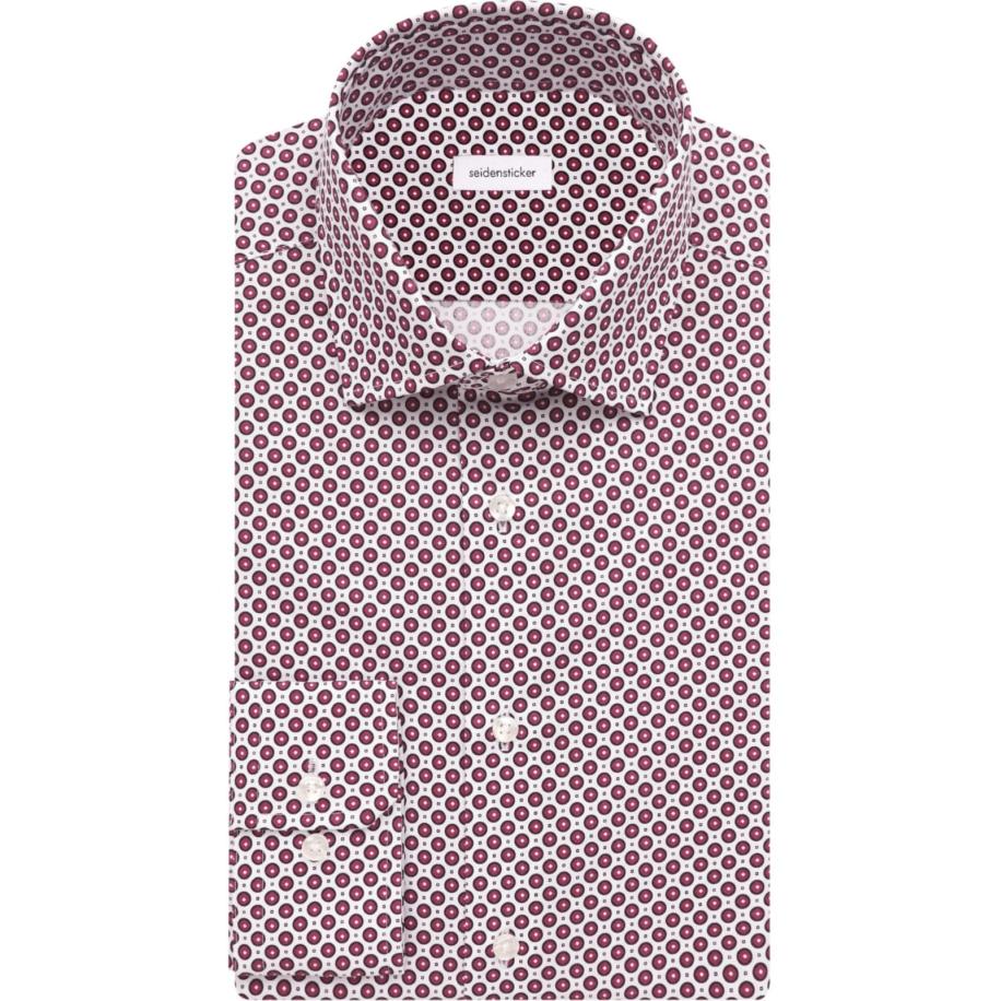 Seidensticker Overhemd roze, Bedrukt Roze
