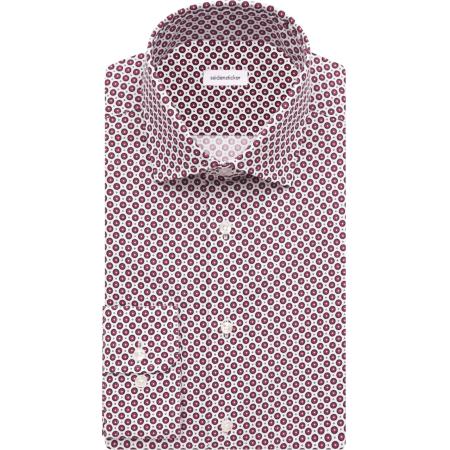 Seidensticker Overhemd roze, Bedrukt
