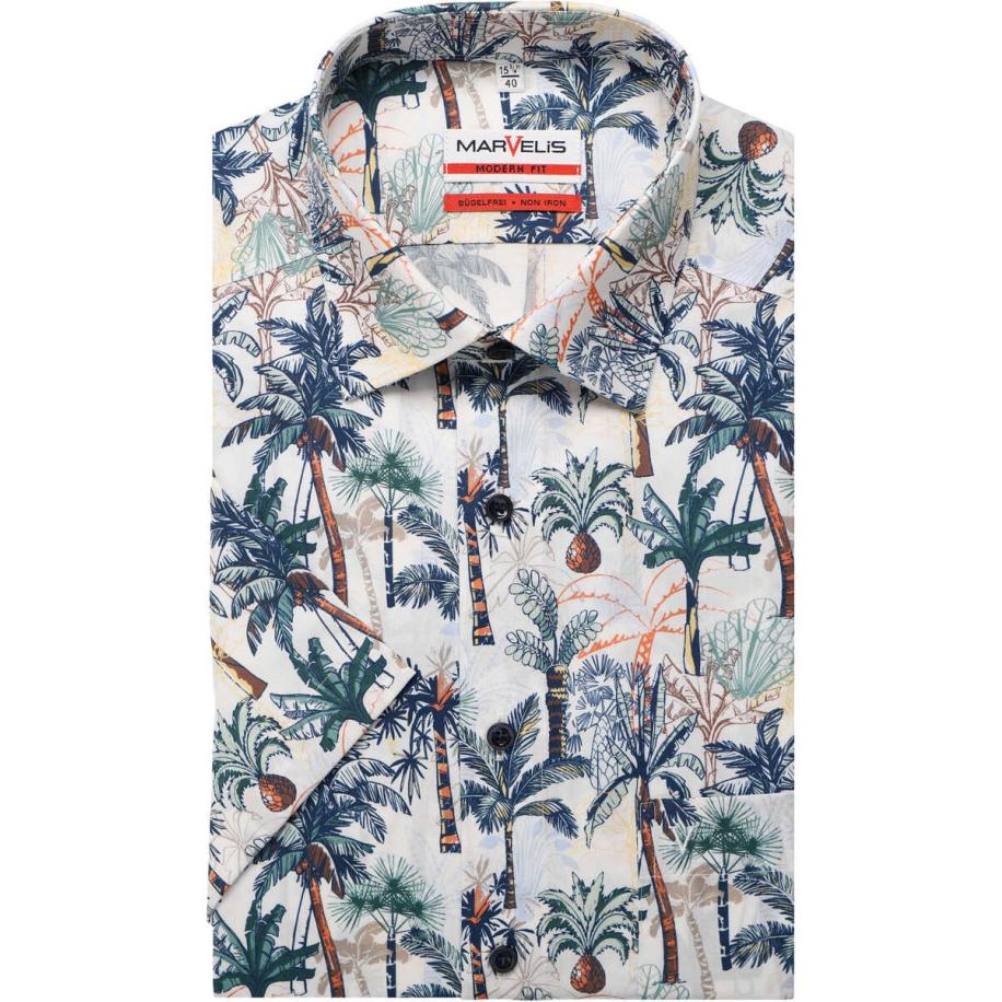 Marvelis Overhemd Korte mouw wit Wit