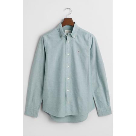 GANT Overhemd lichtgroen, Effen