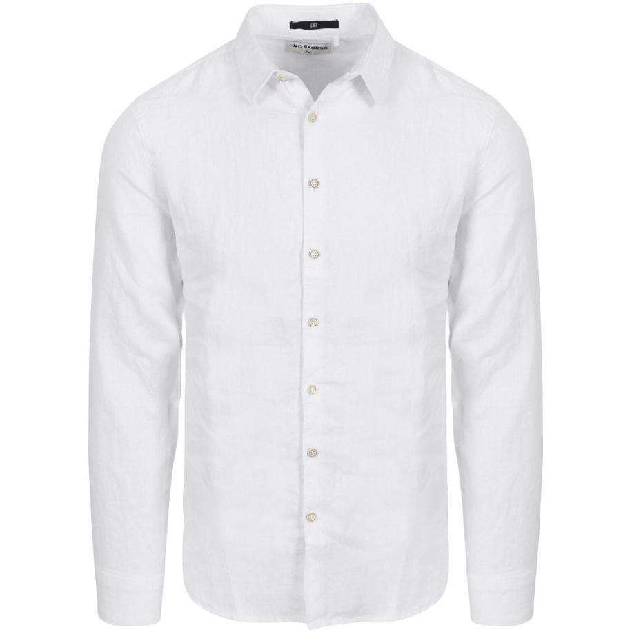 No Excess Overhemd Linnen Wit Wit