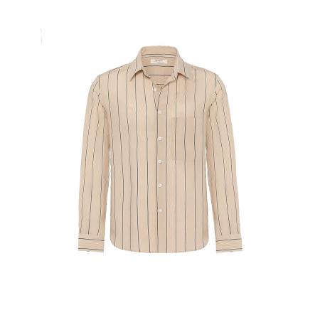 Antioch Antioch Overhemd chocoladebruin / oudroze / wit