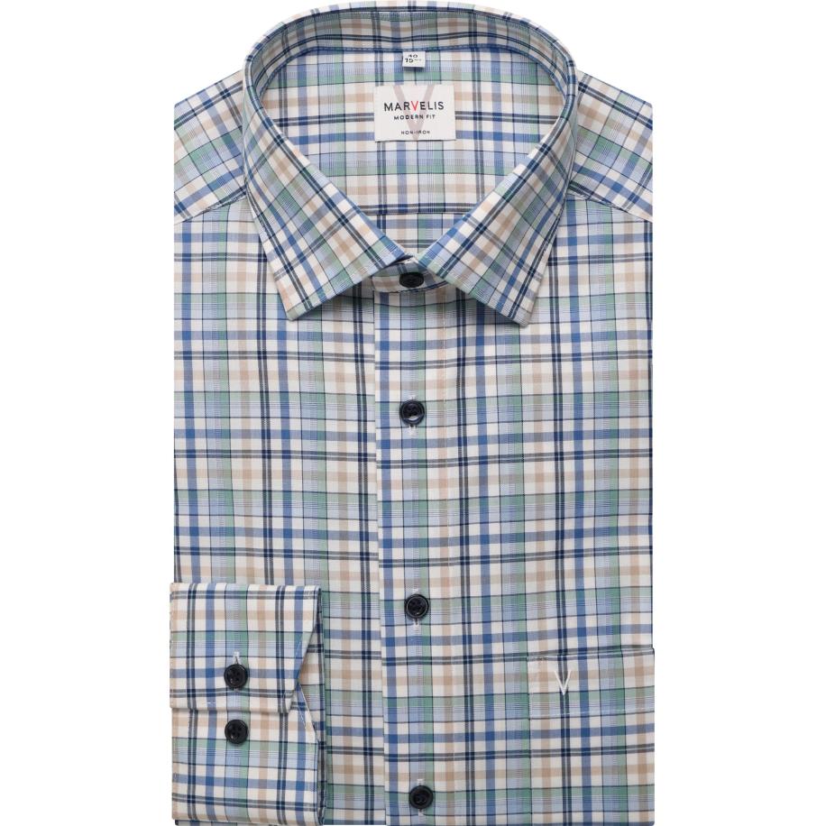 Marvelis Overhemd groen, Ruit Groen