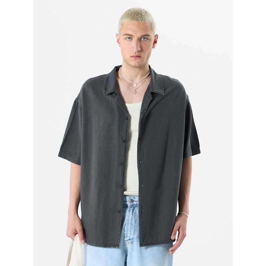 VAMOS CLO Overhemd donkergrijs Grijs