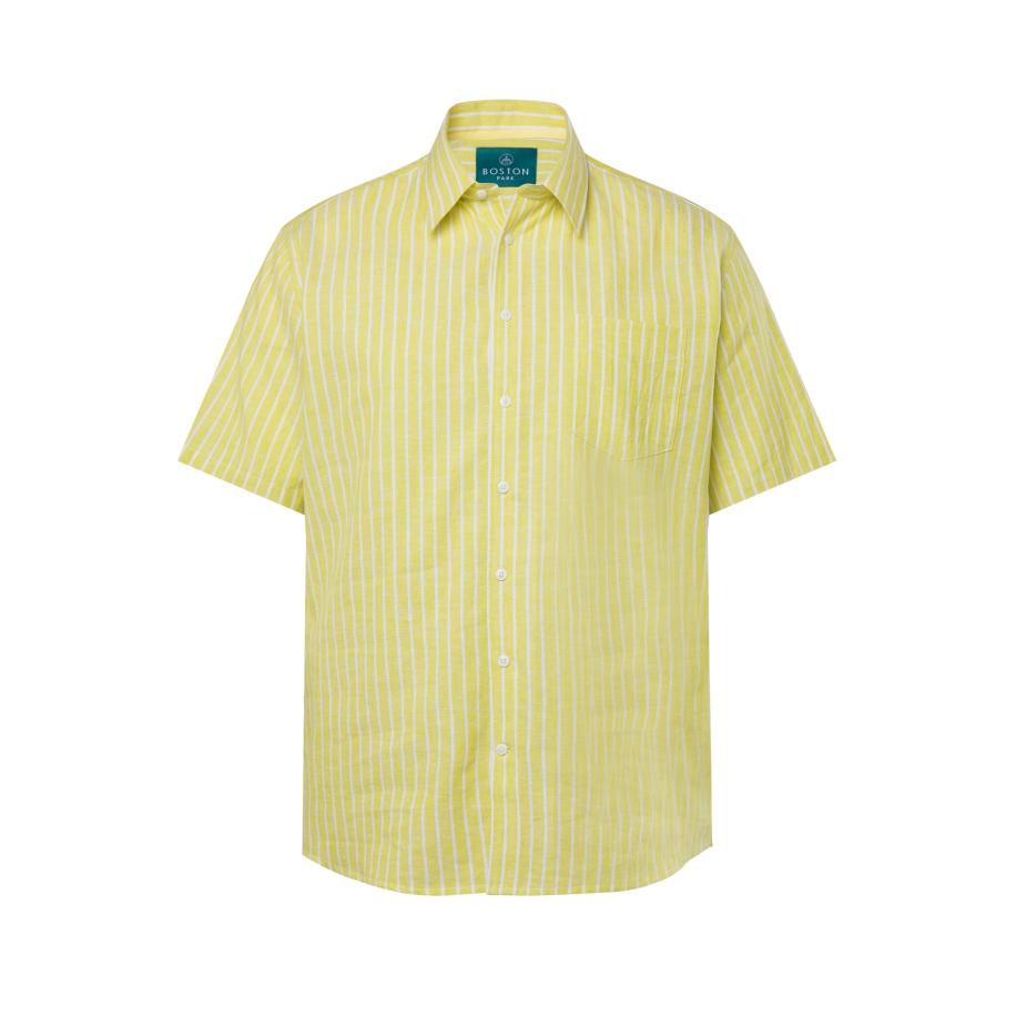 Boston Park Boston Park Overhemd geel / wit -