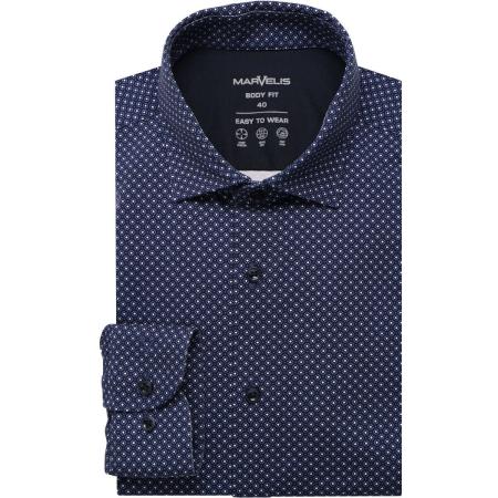 Marvelis Performance Jersey shirt donkerblauw/wit, Motief