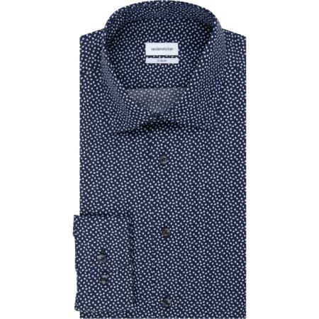 Seidensticker Overhemd donkerblauw, Bedrukt