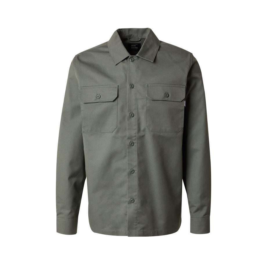 Vintage Industries Vintage Industries Overhemd Harris olijfgroen -