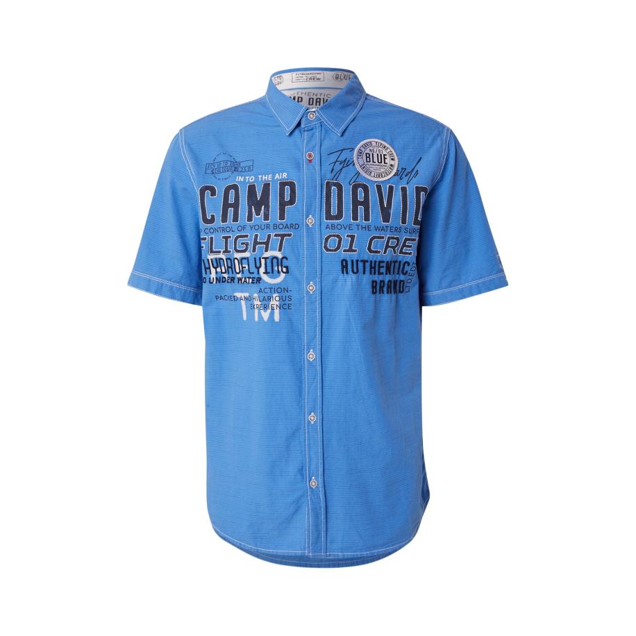 Camp David CAMP DAVID Overhemd blauw / nachtblauw / wit -