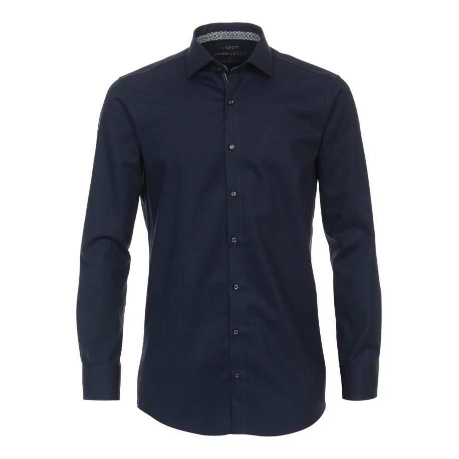 Venti Hyperflex Overhemd blauw, Faux-uni Blauw