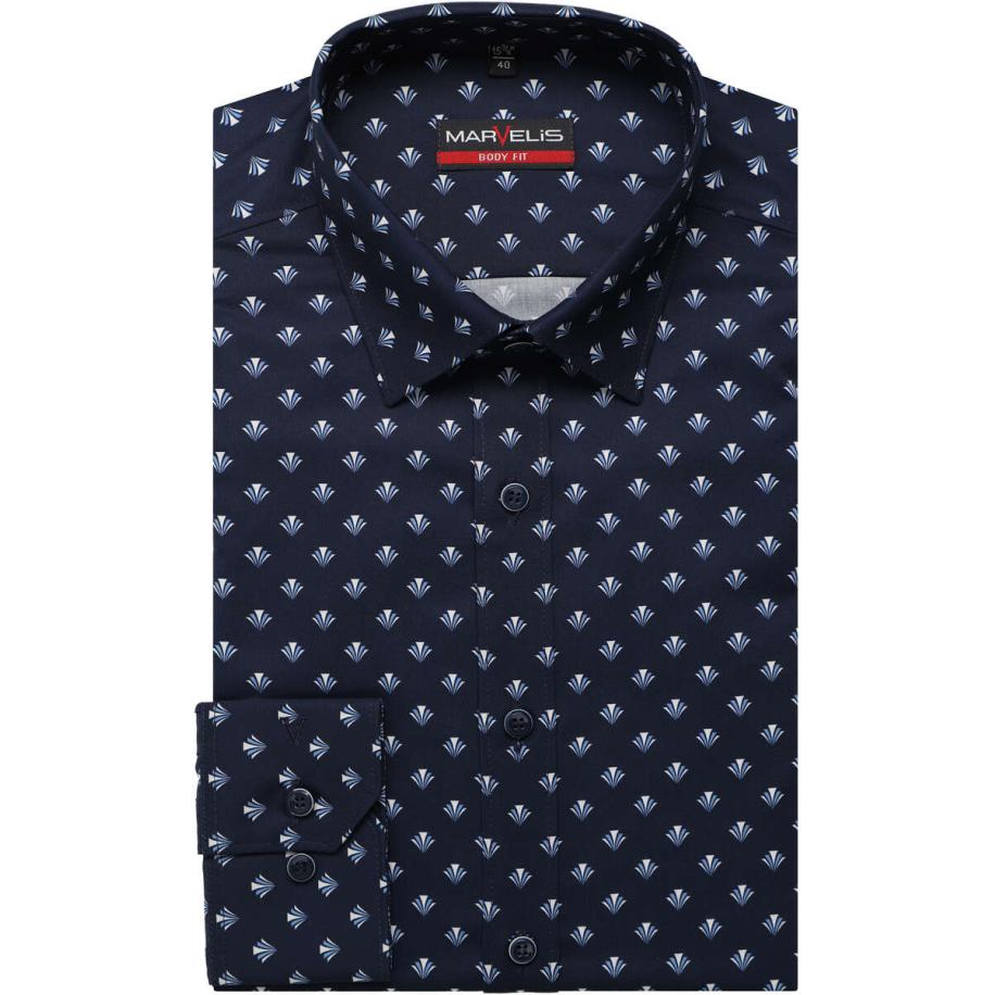 Marvelis Overhemd Marine, Motief Blauw