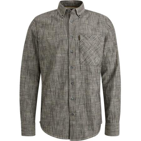 PME Legend Overhemd Print Slub Grijs