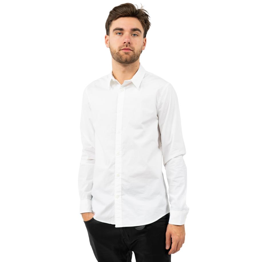 Calvin Klein Overhemd Slim Stretch Wit