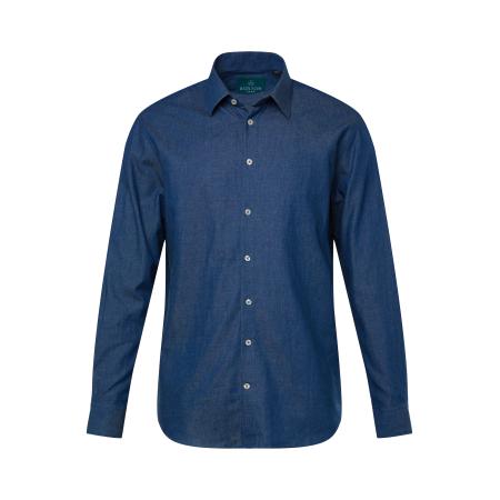 Boston Park Boston Park Overhemd blauw denim / donkerblauw