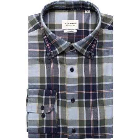 ETERNA Overhemd blauw, Ruit