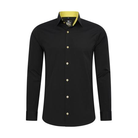 Rusty Neal Rusty Neal Overhemd geel / zwart