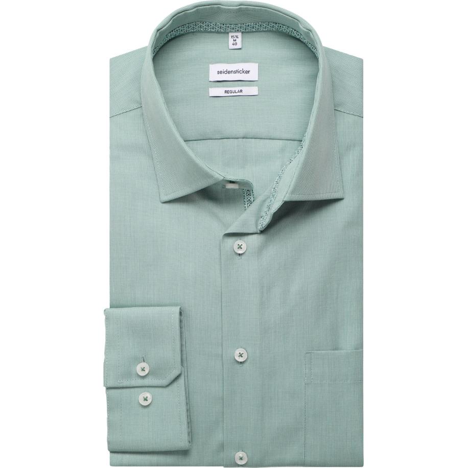 Seidensticker Overhemd groen, Effen Groen