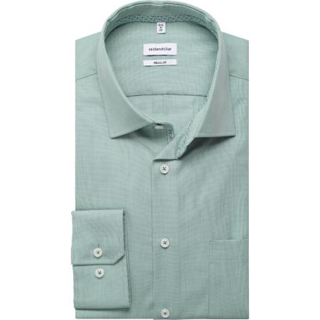 Seidensticker Overhemd groen, Effen