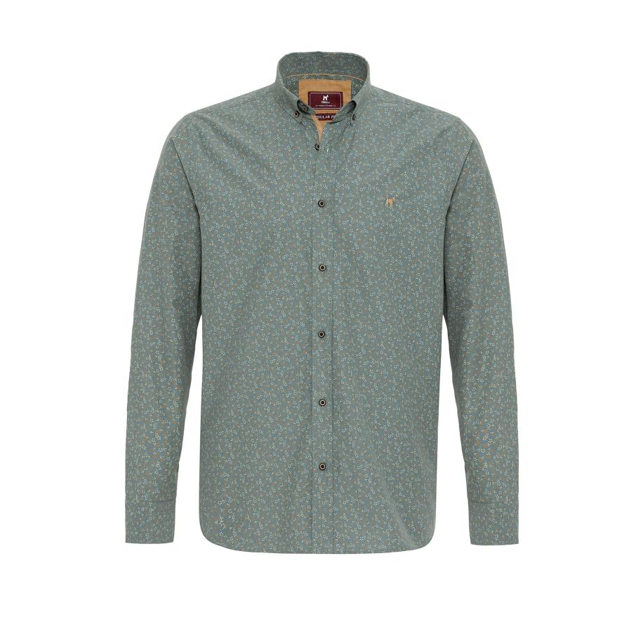 Williot Williot Overhemd geel / groen / oranje -