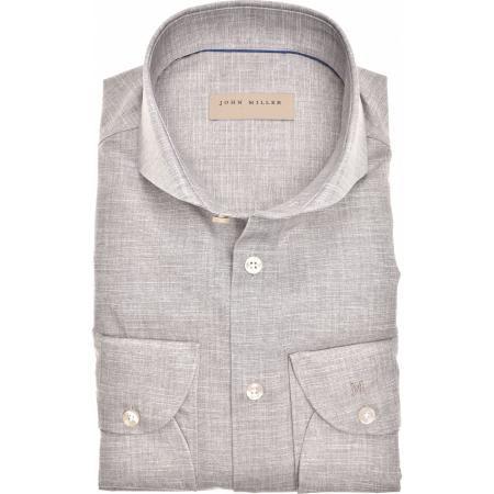 John Miller Overhemd beige, Effen