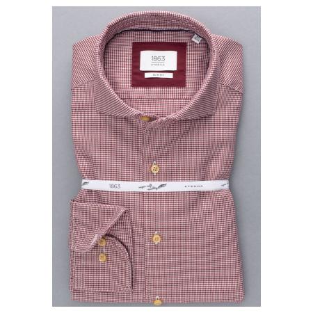 ETERNA 1863 Overhemd bordeaux, Ruit