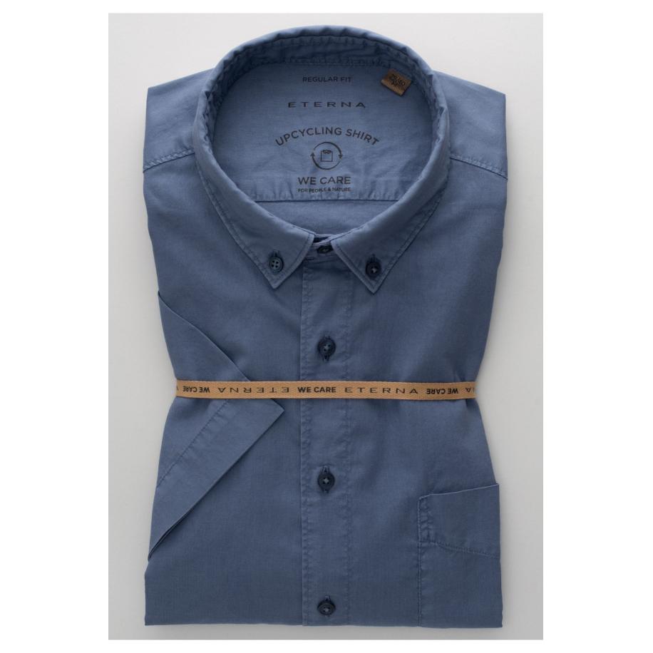 ETERNA Overhemd Korte mouw blauw Blauw