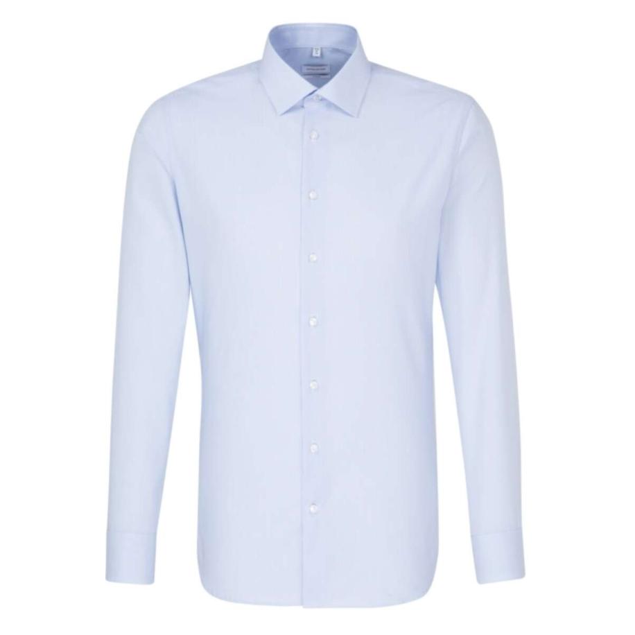 Seidensticker Overhemd lichtblauw, Gestreept Blauw