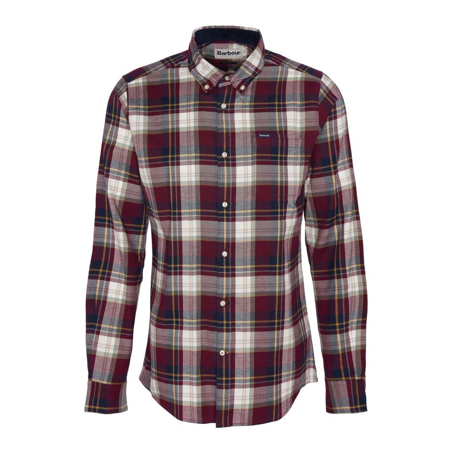 Barbour Barbour Overhemd marine / oranje / donkerrood / wit -