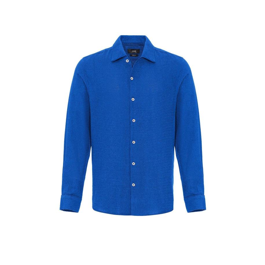 Antioch Antioch Overhemd kobaltblauw -